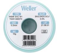Rocchetto Di Saldatura Senza Piombo Weller T0051386570 Sn3.0Ag0.5Cu 10g 0.20mm