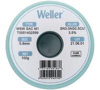 Rocchetto Di Saldatura Senza Piombo Weller T0051402599 Sn30Ag05Cu 100g 0.8mm