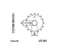 JT Sprockets Pignone per catena JTF567,16