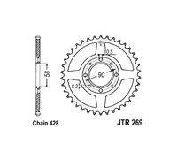 JT Sprockets JTR269.49 49T Steel Rear Sprocket black, 49 Tooth
