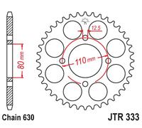 JT pignoni jtr333.38 Posteriore pignone