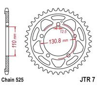 Jt Sprockets 525 Jtr7.46zbk Steel Rear Sprocket Nero 46t