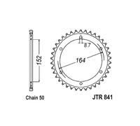 Jt Sprockets 530 Jtr841.42 Steel Rear Sprocket Argento 42t