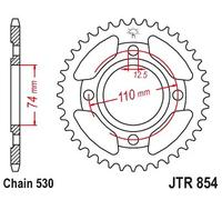 Rocchetto per catena JTR854.41 JT SPROCKETS