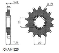 Sunstar Rocchetto per catena SUNF312-14