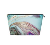 Roccia del geode dell'agata arcobaleno, Borsa da toilette Borsa per trucco Borsa per cosmetici Borsa da toilette da viaggio portatile