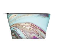 Roccia del geode dell'agata arcobaleno, Borsa da toilette Borsa per trucco Borsa per cosmetici Borsa da toilette da viaggio portatile