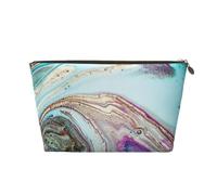 Roccia del geode dell'agata arcobaleno, Borsa per il trucco Borsa per cosmetici Borsa da toilette da viaggio portatile Borsa da toilette