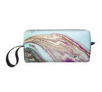 Roccia del geode dell'agata arcobaleno, Borsa per il trucco Borsa per cosmetici Borsa da toilette da viaggio portatile Borsa per trucco Organizer
