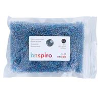 Roccia di vetro rotonda aurora boreale blu per bambini 3,8 mm. 6/0 500 gr.