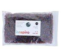 Roccia di vetro rotonda aurora boreale viola 3,8 mm. 6/0 500 gr.