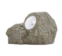 Roccia Finta 12,2 x 8 x 7,3 cm Nascondi Chiavi Portachiavi in Pietra Finta con Luce a LED, Portachiavi in Resina Decorativa Roccia Finta per Geocaching da Giardino Esterno