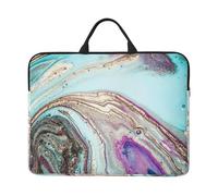 Roccia geode di agata arcobaleno, Custodia per laptop da 14 pollici, borsa per notebook, custodia per laptop, valigetta con maniglia