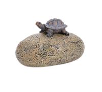 Roccia Hider - Scatola statua della tartaruga finta | Supporto sicuro da giardino segreto, pietre da giardino decorative resistenti alle intemperie in resina con scomparti per chiavi nascosti per uso