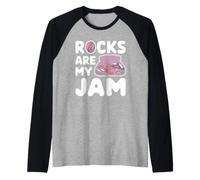 Roccia Tumbling Hobbyist Pietre lucidate e Arte lapidaria Maglia con Maniche Raglan