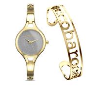 Roccobarocco Bangle Box Set RB.2216S-07M Orologio da donna in acciaio laminato oro con cinturino semirigido e bracciale in acciaio omaggio
