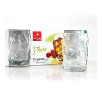 Set 3 Bicchieri da Tavola Acqua Vino Sorgente in Vetro Trasparente 300 cc