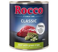 Rocco Classic 12 x 800 g Alimento umido per cani - Manzo con Trippa Verde