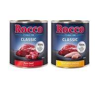 Rocco Classic 12 x 800 g Alimento umido per cani - Mix 1: Manzo Puro, Manzo con Pollo