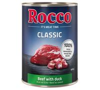 Rocco Classic 24 x 400 g Alimento umido per cani - Manzo con Anatra