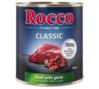 Rocco Classic 24 x 800 g Alimento umido per cani - Manzo con Selvaggina
