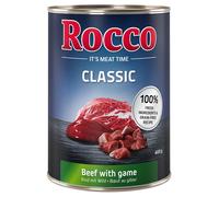 Rocco Classic 24 x 400 g Alimento umido per cani - Manzo con Selvaggina