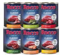 Rocco Classic 6 x 800 g Alimento umido per cani - Mix 1: 6 gusti a base di Manzo