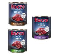 Rocco Classic Pacco misto 6 x 800 g umido per cane - Mix Selvaggina: Manzo e Selvaggina, Manzo con Renna, Manzo con Cinghiale