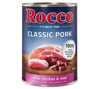 Rocco Classic Pork 12 x 400 g umido per cane - Pollo & Vitello