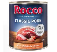 Rocco Classic Pork 12 x 800 g umido per cane - Pollo & Salmone