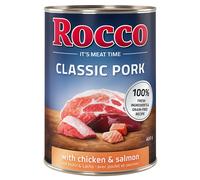 Rocco Classic Pork 24 x 400 g umido per cane - Pollo & Salmone