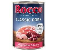Rocco Classic Pork 24 x 400 g umido per cane - Pollo & Tacchino