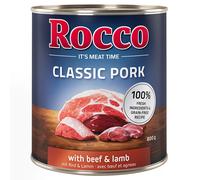 Rocco Classic Pork 24 x 800 g umido per cane - Manzo & Agnello