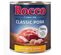 Rocco Classic Pork 24 x 800 g umido per cane - Manzo & Pollo