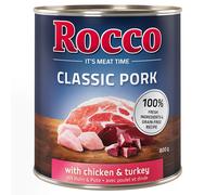 Rocco Classic Pork 12 x 800 g umido per cane - Pollo & Tacchino
