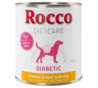 Rocco Diet Care Diabetic Pollo & Manzo con Riso 800 g umido cane - 6 x 800 g