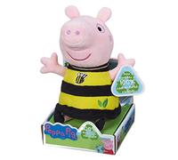Rocco Giocattoli Pig Morbidi Peluche di Peppa, Alti 20 cm e Interamente Prodotti con plastica Riciclata. Assortiti in Quattro Diversi Stili, Colore Ape, M, 07381