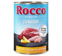 Rocco Junior 12 x 400 g umido per cane - Manzo con Pollo & Patate - NUOVO!