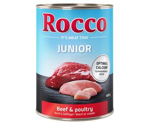 Rocco Junior 12 x 400 g umido per cane - Pollame con Manzo