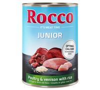 Rocco Junior 12 x 400 g umido per cane - Pollame, Selvaggina e Riso
