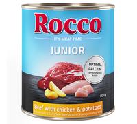 Rocco Junior 12 x 800 g Umido per cane - Manzo con Pollo & Patate - NUOVO!