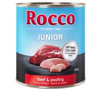 Rocco Junior 6 x 800 g Umido cane - Pollame con Manzo