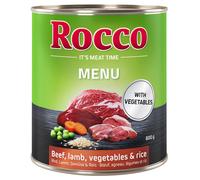 Rocco Menù 6 x 800 g - Manzo con Agnello, Verdure & Riso