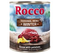 Rocco Menù Inverno - Oca & Spicchi di Patate umido cane - 6 x 800 g