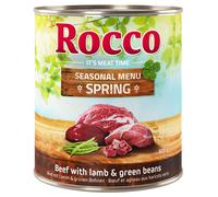 Rocco Menù Primavera - Agnello con Fagiolini Alimento umido per cani - 6 x 800 g