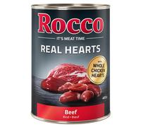 Rocco Real Hearts 6 x 400 g - Manzo con Cuori di Pollo interi