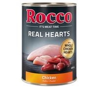 Rocco Real Hearts 6 x 400 g - Pollo con Cuori di Pollo interi