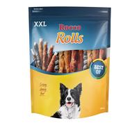 Rocco Rolls XXL Rotolini da masticare Snack per cani - 1 kg Mix: Petto di Pollo, Petto di Anatra, Pesce