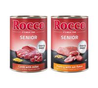 Rocco Senior 24 x 400 g umido per cane - Mix 1 Senior: Pollame & Fiocchi d'Avena + Agnello & Miglio