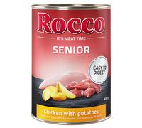 Rocco Senior 6 x 400 g umido per cane - Pollo con Patate - NUOVO!